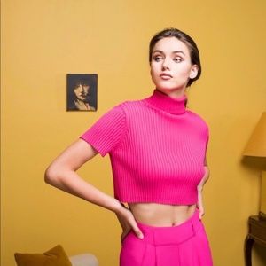 STAUD Lilou Top in Fuchsi